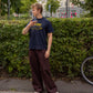 Peter är 188 cm lång och bär storlek L. | mörkbrun