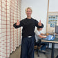 Astrid är 178 cm lång och bär storlek M. | svart
