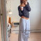 Sofie är 165 cm lång och bär storlek XL. | grå 